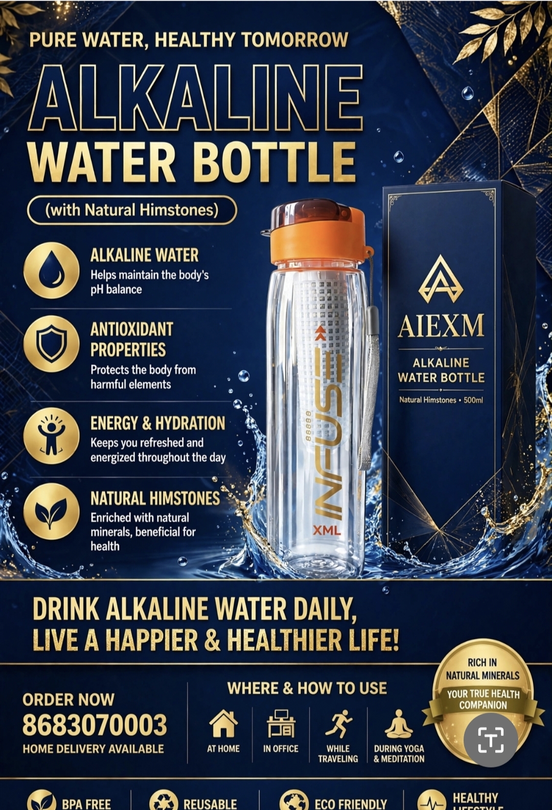 Alkaline water Bottle